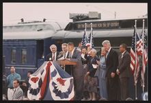 [Rosa Parks travelling with President Bill Clinton's whistle-stop presidential campaign tour, 1996] [graphic] /