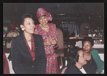 [Elaine Steele, C. Delores Tucker and Coretta Scott King (seated) at a social event during the Congressional Black Caucus Foundation Legislative Conference, Washington, D.C.] [graphic].