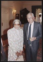[Rosa Parks and an unidentified man at the Henry Ford mansion (Fair Lane), Dearborn, Michigan] [graphic].