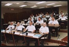 [Air Force Colonels in lecture hall, United States Air War College, Maxwell Air Force Base, Montgomery, Alabama] [graphic].