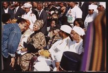 [Elaine Steele, Rosa Parks and others at the Million Man March, Washington, D.C., 1995] [graphic].