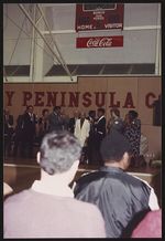 [Monterey Peninsula College, Black History Month program, featuring Rosa Parks, Monterey, California, 1990] [graphic].