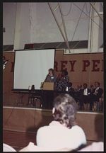 [Monterey Peninsula College, Black History Month program, featuring Rosa Parks, Monterey, California, 1990] [graphic].
