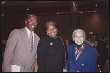 Dr. Bessie W. Blake & her husband Prof. James Blake & Mrs. Parks in Wash., D.C. at Nat'l Congress of Black Women [graphic].
