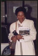 [An unidentified woman at the reception for the unveiling of Rosa Parks' bust sculpture, National Portrait Gallery, Washington, D.C., 1991] [graphic].