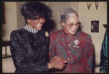 [Rosa Parks with actress Cicely Tyson at reception for the unveiling of Rosa Parks' bust sculpture, National Portrait Gallery, Washington, D.C., 1991] [graphic].