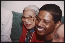 [Event celebrating Verity Records album commemorating Rosa Parks and the 40th anniversary of the Montgomery bus boycott, Los Angeles, California, 1995] [graphic].