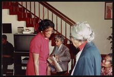 [Rosa Parks visiting friends and family during a visit to Cailfornia, 1990] [graphic].