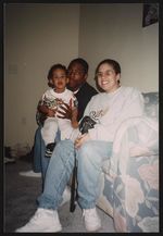 Paul Jenkins, wife Angela, son Jalah. Paul is Shirley's son [graphic].