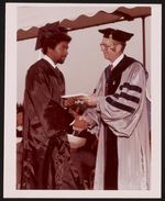 Robert (Bobby) Williams, cousin, receiving college degree [graphic].