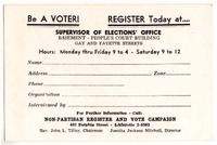 Be a Voter! Register Today at…