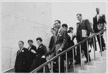 [The Little Rock Nine on their way to the Local 6 Civil Rights Award Ceremony, New York, NY, 1958]