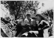 [Little Rock Nine students on amusement park ride, New York, NY, 1958]