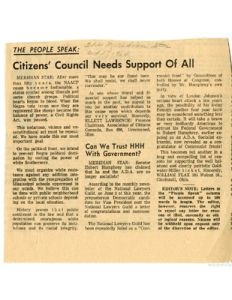 Citizens' Council Needs Support of All