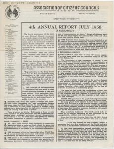 Association of Citizens' Council of Mississippi, 4th Annual Report In Retrospect