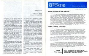 Race Relations Reporter, 16 November 1970