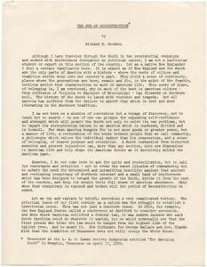 The End of Reconstruction