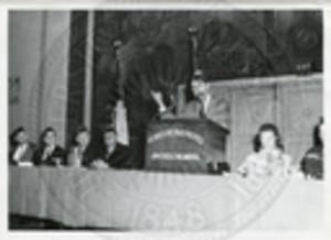 Carroll Gartin speaking at the Heidelberg Hotel, Jackson, Miss.