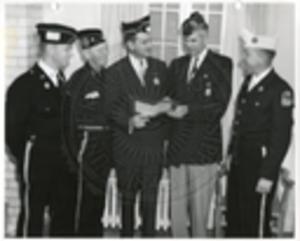 Carroll Gartin with four unidentified men