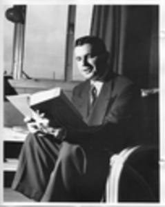 Carroll Gartin reading a book
