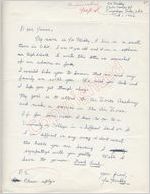 Joe Minkley to James (1 October 1962)