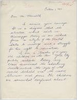 Harriet Frantz to Mr. Meredith (1 October 1962)