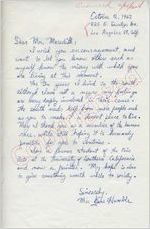 Miss June Humble to Mr. Meredith (2 October 1962)