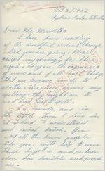 M.J. Woodby to Mr. Meredith (2 October 1962)
