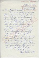 Mrs. Vernon Cobb to Mr. Meredith (2 October 1962)