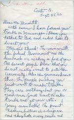Alice [Laurie] to Mr. Meredith (25 September 1962)