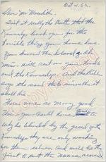 Mrs. Monnie Hiers to Mr. Meredith (4 October 1962)