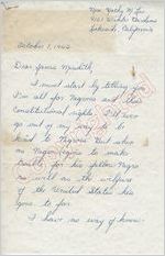 Kathy Lee to James Meredith (1 October 1962)