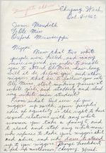 George Lockhart to "Nigger" (4 October 1962)