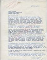 Albert Speir to Mr. Meredith (6 October 1962)