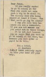 "An American" to James (1 October 1962)