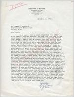 E.J. Burns to James (12 October 1962)