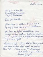 Marjorie Wright to Mr. James H. Meredith (4 October 1962)
