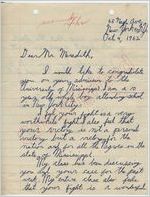Michael Davidson to Mr. Meredith (4 October 1962)