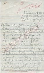 Miss Helen L. Bass to Mr. Meredith (4 October 1962)