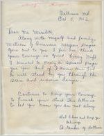 "A reader of Baltimore" to Mr. Meredith (5 October 1962)