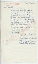 G. [Tiu?] VI [Medi?], Momi Jeuci IV Fisua, [Be?] Rossi VI [Mes?], Giammetti Alberto VI [] to Meredith (5 October 1962)