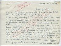 Mary Mazanera to "Dear friend James" (5 October 1962 [letter hand-dated 1956])