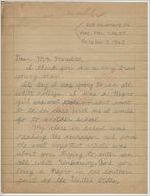Kim Glasen to Mr. Meredith (3 October 1962)