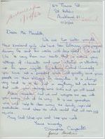 Sandra Carpenter; Janis Hopkins to Mr. Meredith (10 October 1962)