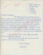 Grade Five to Mr. Meredith (11 October 1962)