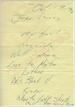 Unknown to "Dear James" (19 October 1962)