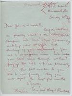 Tom and Margot Olmstead to James Meredith (30 September 1962)