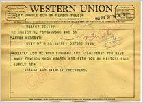 Tmaara and Stanley Greenberg to James Meredith (30 September 1962)