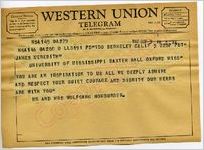 Mr. and Mrs. Wolfgang Homburger to James Meredith (3 October 1962)