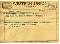 Rev. A.J. Moore to James Meredith (3 October 1962)